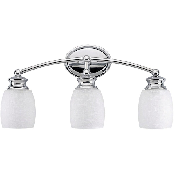 Home Impressions Palms 3-Bulb Chrome Vanity Bath Light Bar IVL257A03CH - main